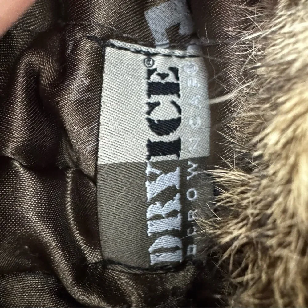 Toque hat trapper camo fur real rabbit Camouflage Fur-Lined Hat embroidered